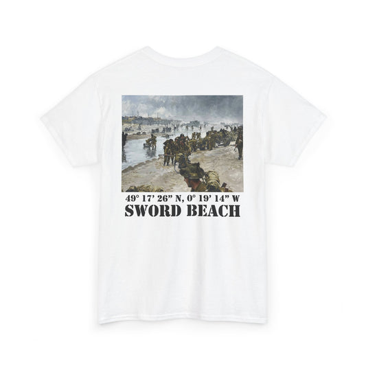 Sword Beach Coordinates T-Shirt — D-Day Normandy Landing Military History Tee
