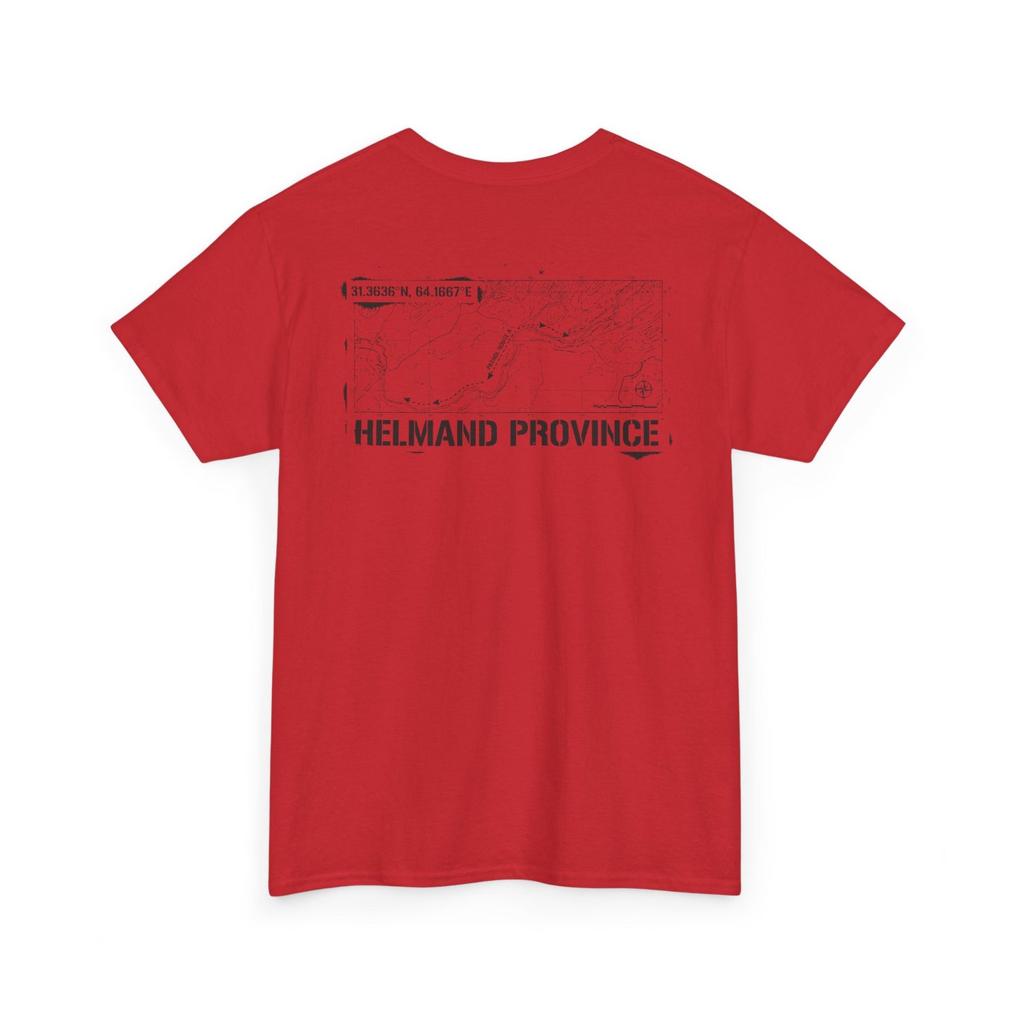 Op Herrick Helmand Province Map T-Shirt - Green Zone Military Graphic Tee