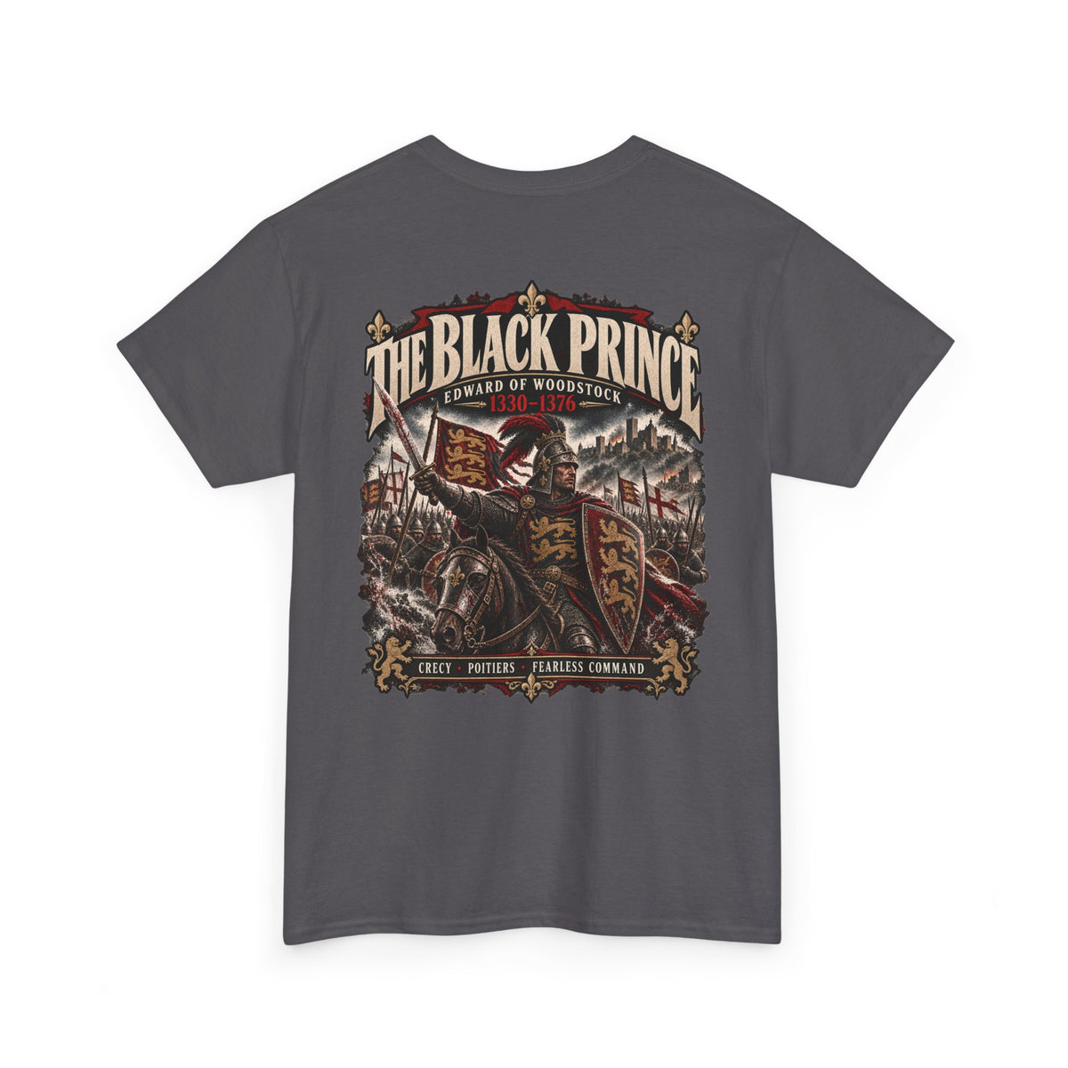 Edward the Black Prince medieval knight T-shirt product mock-up