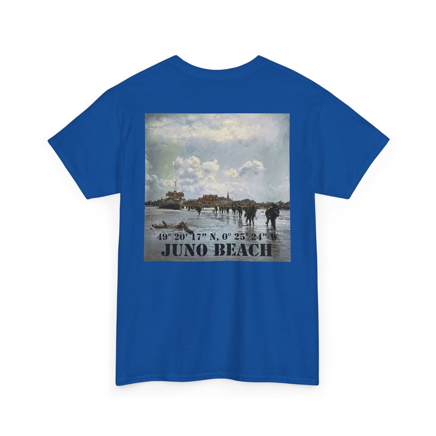 Juno Beach WWII Coordinates T-Shirt — D-Day Memorial Tee