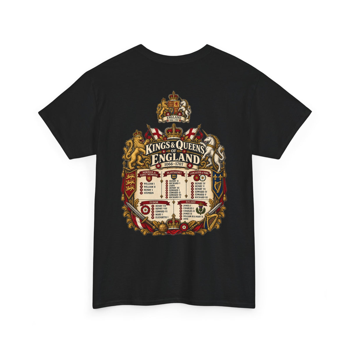 Kings and Queens of England 1066–1707 T-shirt – alternate product view 5