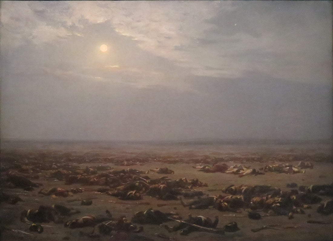 Alexandre Protais painting of a Napoleonic infantry square after Waterloo