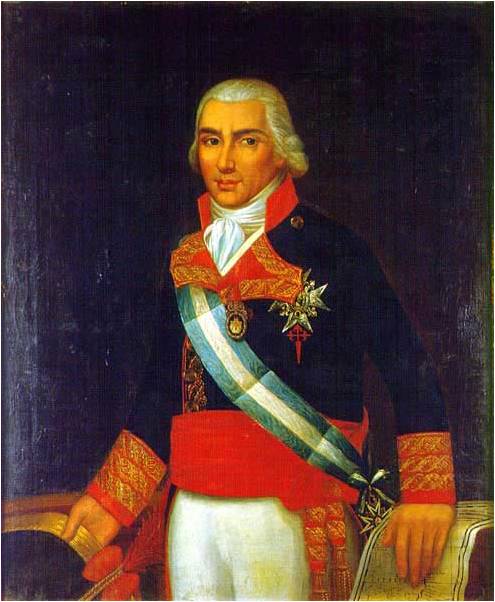 Painted portrait of Spanish Admiral Federico Gravina