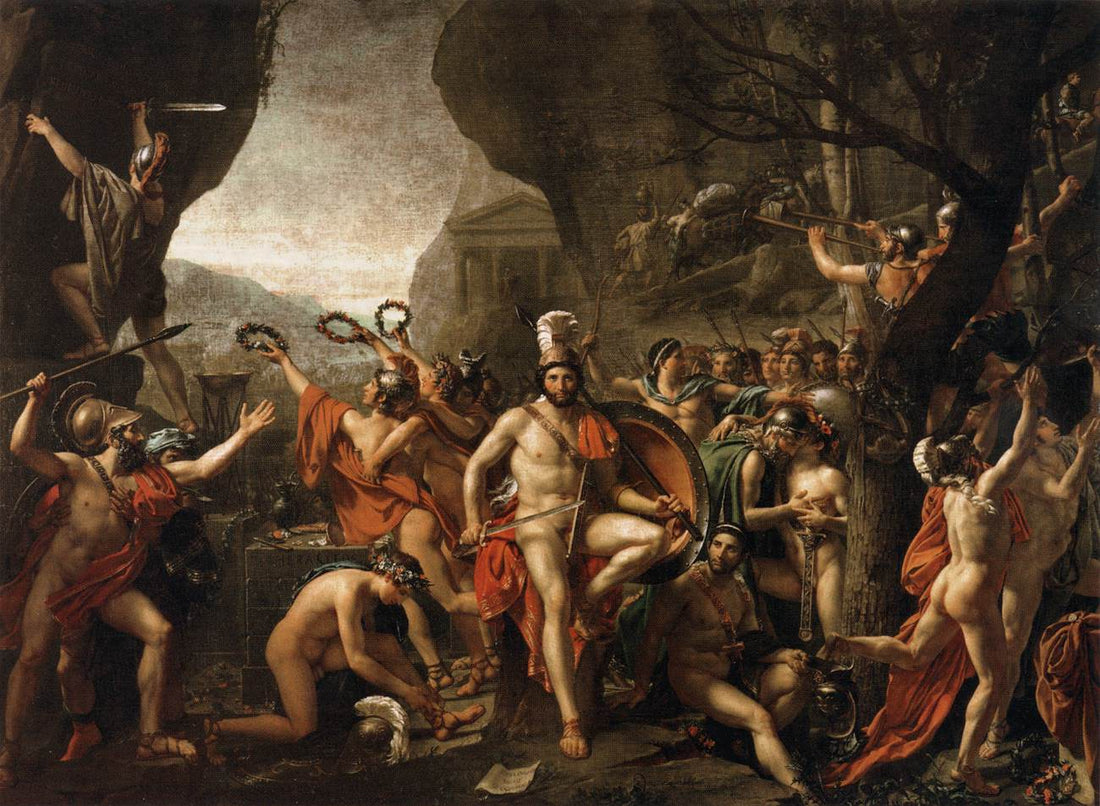 Leonidas at Thermopylae in Jacques-Louis David's 1814 painting