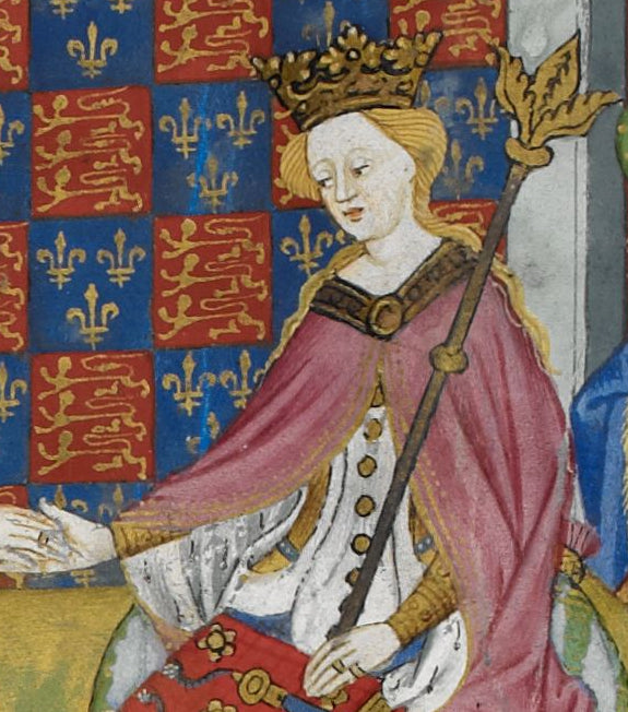 Margaret of Anjou depicted in the fifteenth-century Talbot Shrewsbury Book