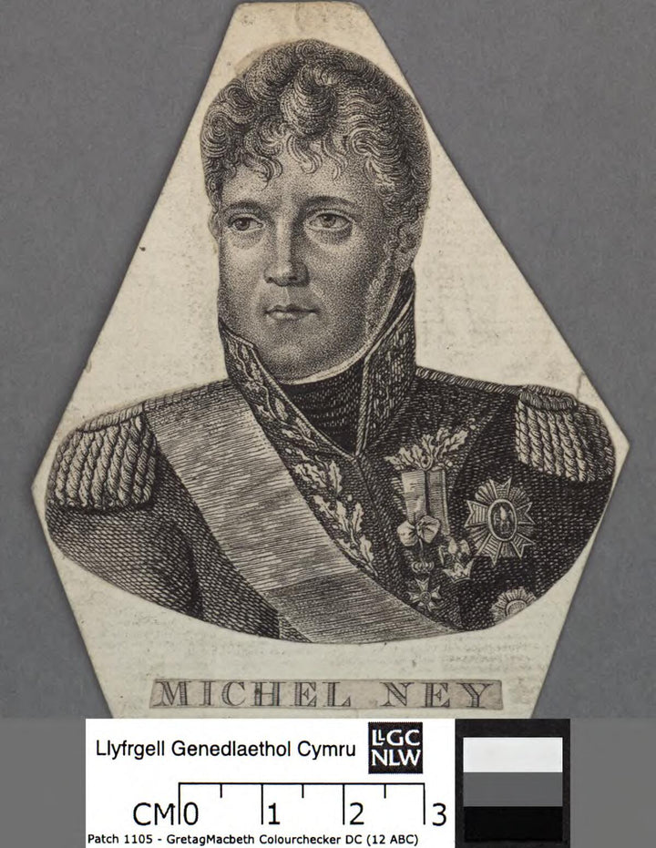 Historical engraved portrait of Marshal Michel Ney