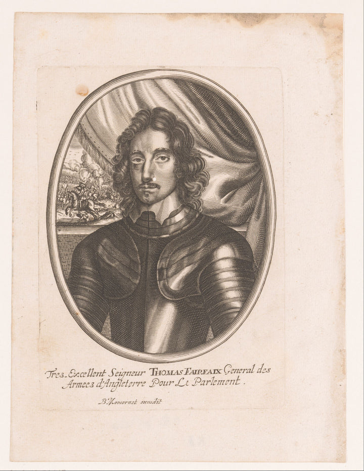 Seventeenth-century engraved portrait of Sir Thomas Fairfax