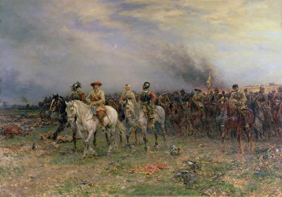 Cromwell after the Battle of Marston Moor, painted by Ernest Crofts in 1877