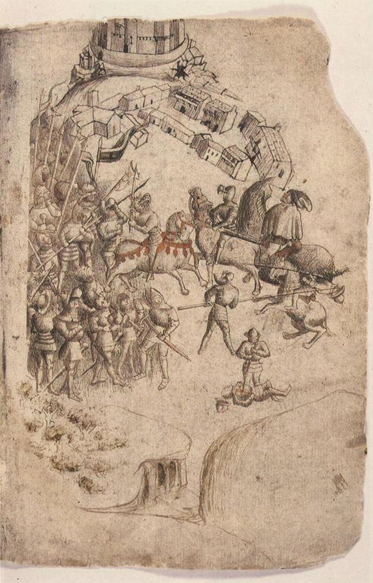 Medieval depiction of the Battle of Bannockburn, 1314