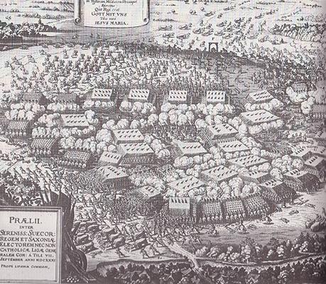 Historical depiction of the Battle of Breitenfeld, 17 September 1631
