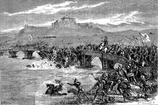 Historical depiction of the Battle of Stirling Bridge, 11 September 1297
