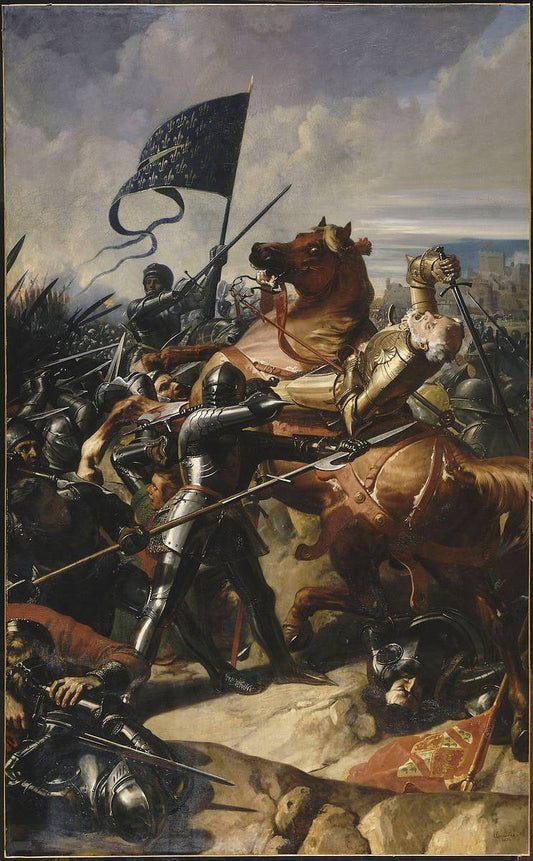 Historical depiction of the Battle of Castillon, 17 July 1453