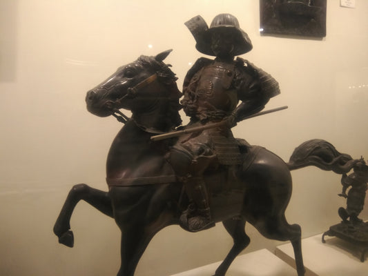 Mounted samurai warrior figure representing Japanese warrior culture