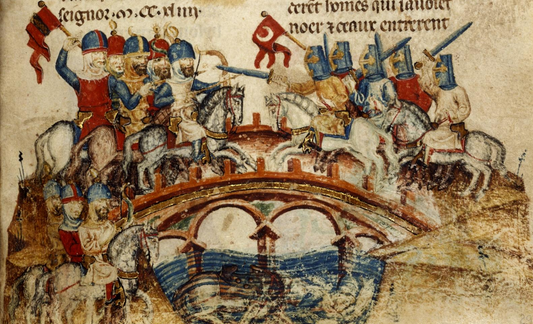 Medieval depiction of the Battle of Mohi in 1241 during the Mongol invasion of Europe