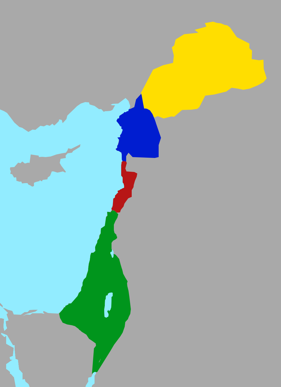 Map of the Crusader states in the eastern Mediterranean, a central theatre of medieval holy war