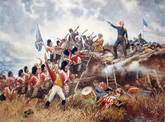 Historical painting of the Battle of New Orleans during the War of 1812