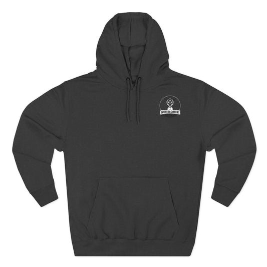 Battle of Waterloo Vintage Print Hoodie — Historical Battle Illustration Fleece Hoodie