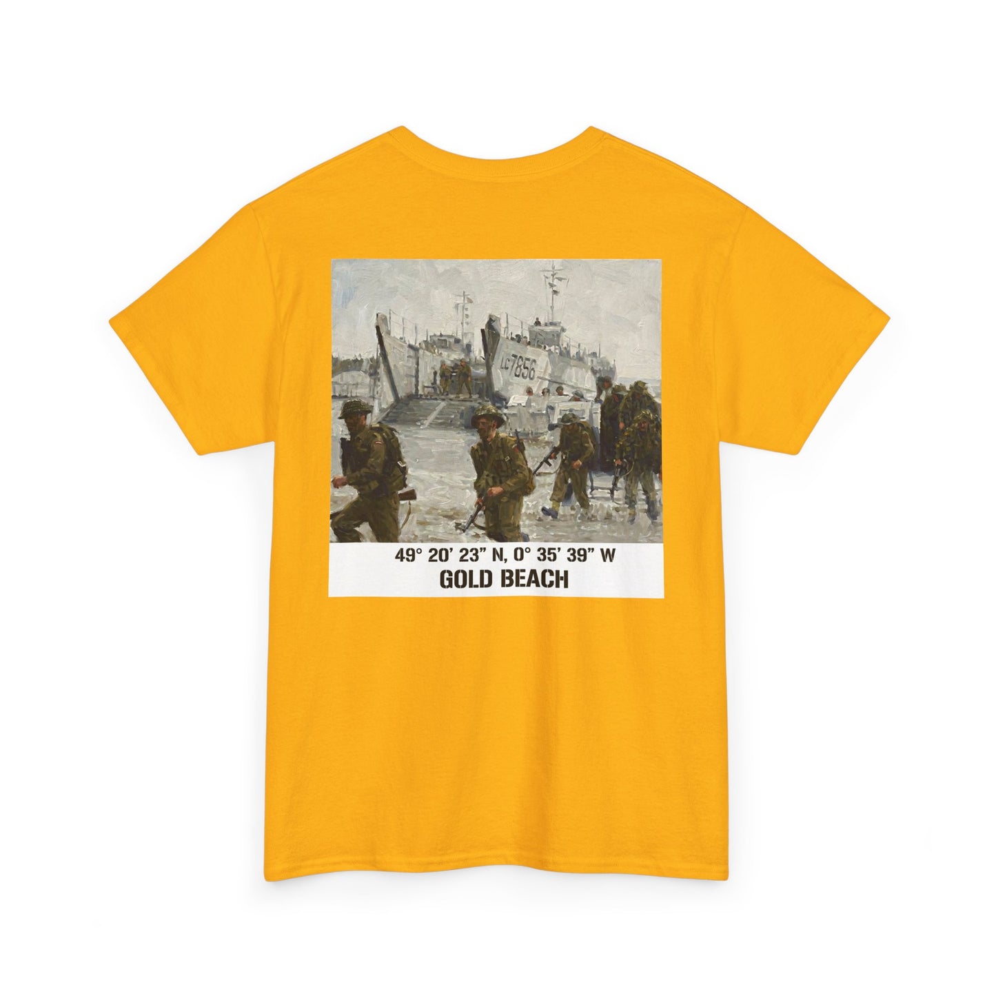 Gold Beach Coordinates Tee — D-Day Normandy Veteran Tribute T-Shirt