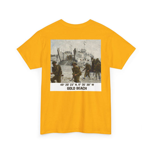 Gold Beach Coordinates Tee — D-Day Normandy Veteran Tribute T-Shirt