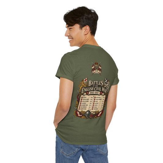 English Civil War battles 1642–1651 list T-shirt – Iron Regiment