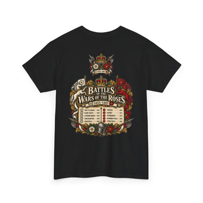 Wars of the Roses battles list T-shirt – alternate product view 10