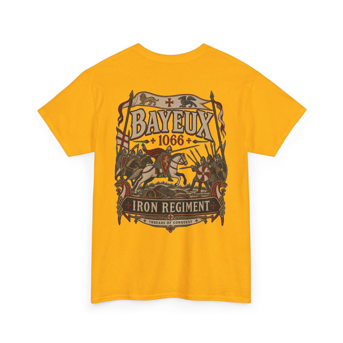 Bayeux 1066 Norman Conquest history T-shirt product mock-up