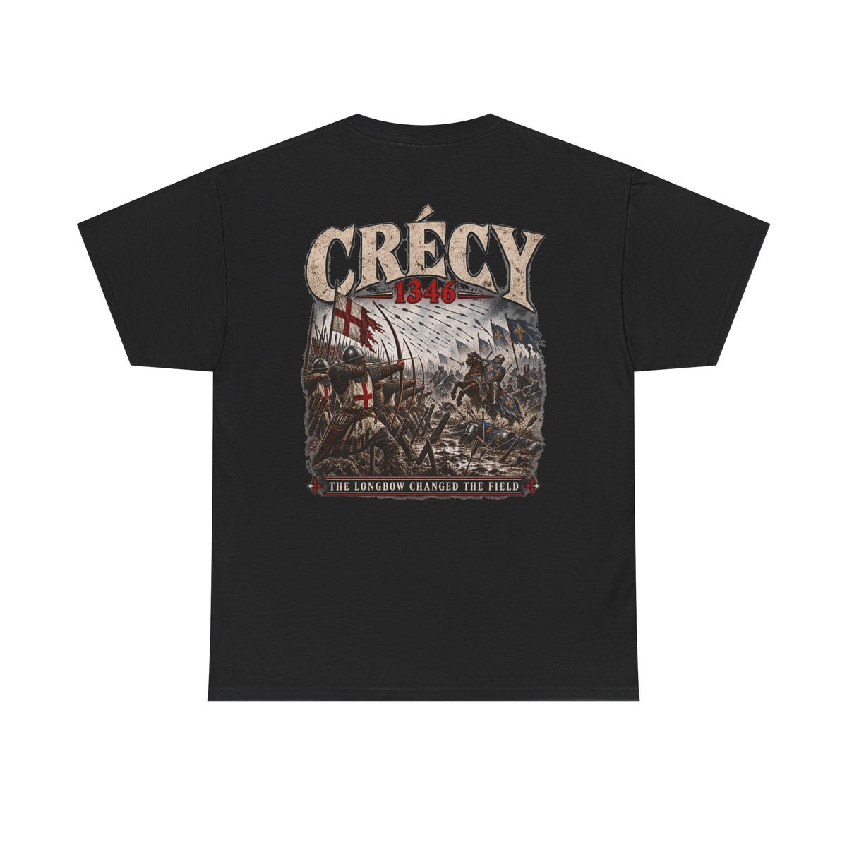 Battle of Crécy 1346 Hundred Years’ War T-shirt product mock-up