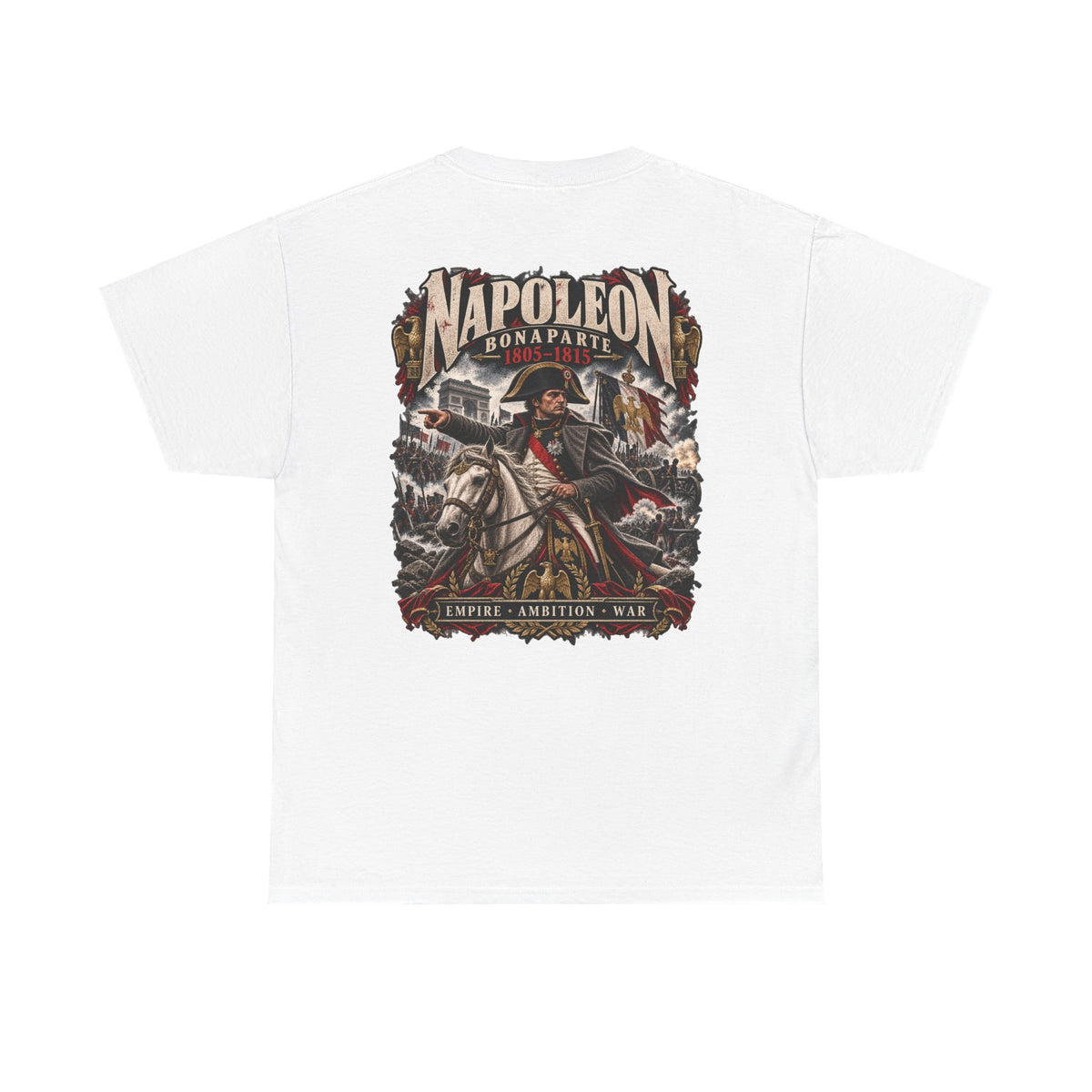 Napoleon Bonaparte Napoleonic history T-shirt product mock-up