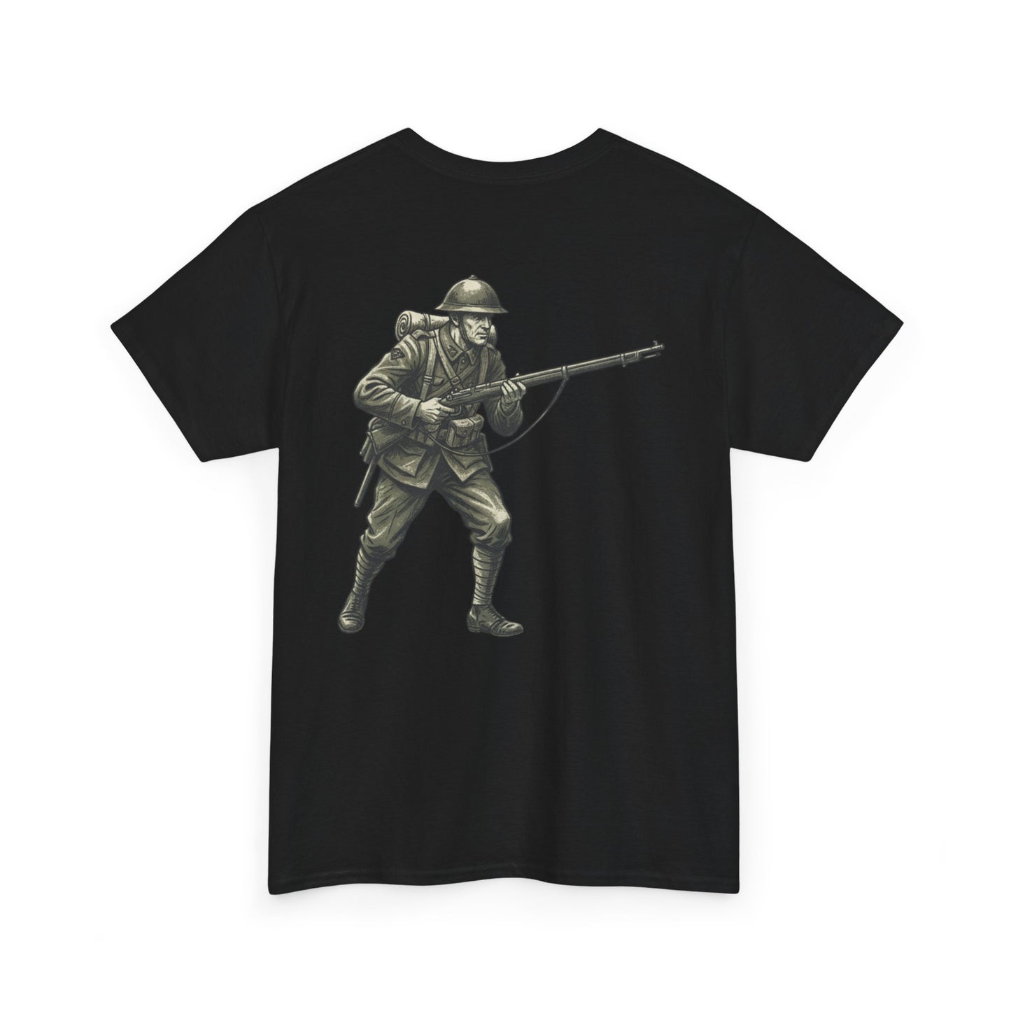 WWI Soldier 1917 Graphic Tee – Vintage Infantry Rifle Illustration T-Shirt