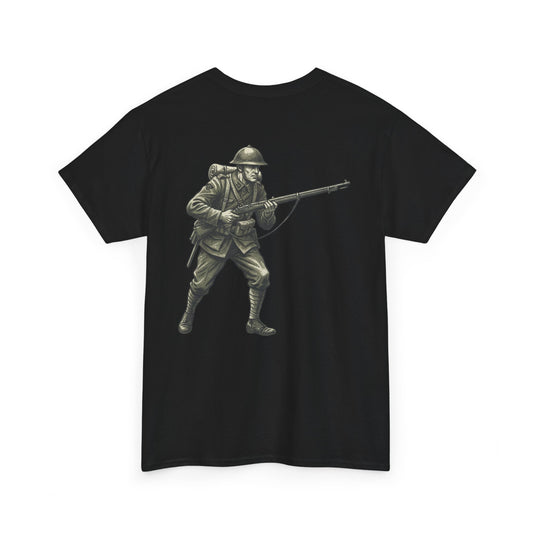 WWI Soldier 1917 Graphic Tee – Vintage Infantry Rifle Illustration T-Shirt