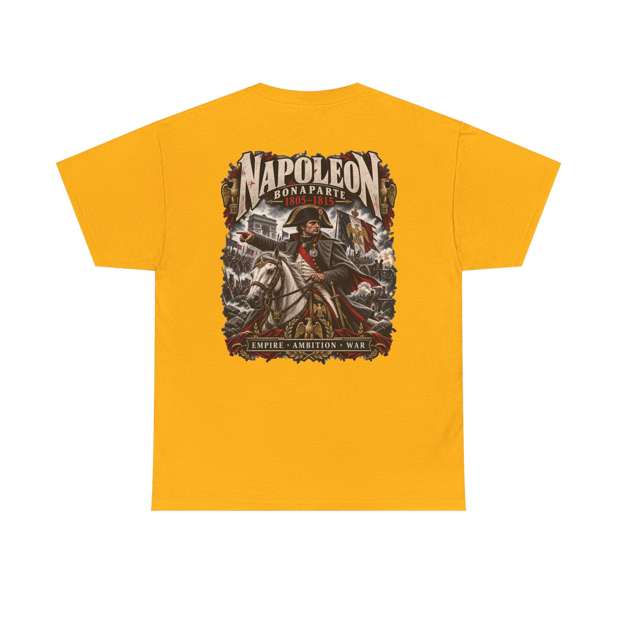 Napoleon Bonaparte Napoleonic history T-shirt product mock-up