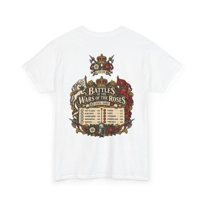 Wars of the Roses battles list T-shirt – alternate product view 8