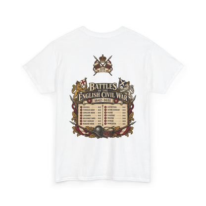 English Civil War battles list T-shirt – alternate product view 6