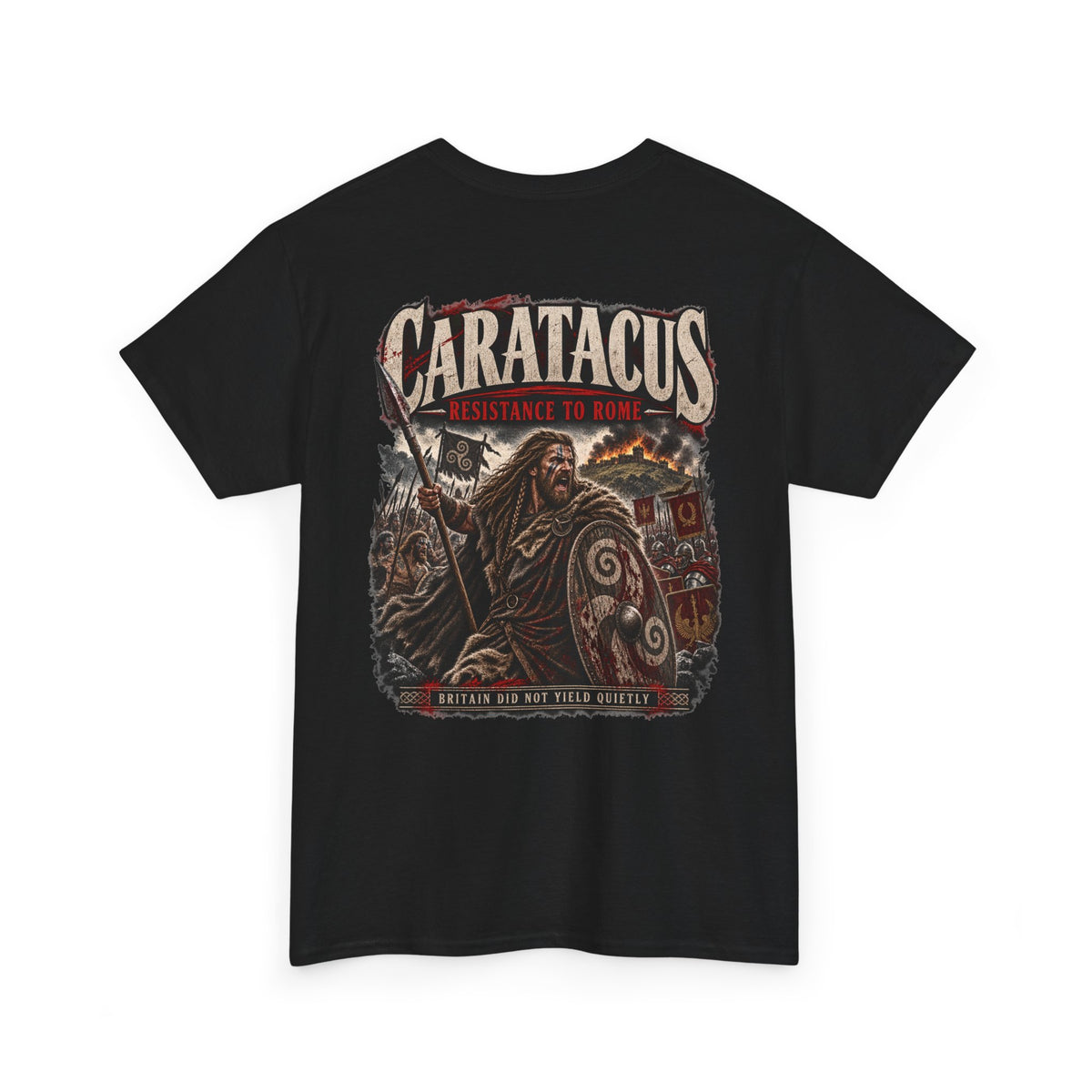 Caratacus ancient Britain history T-shirt product mock-up