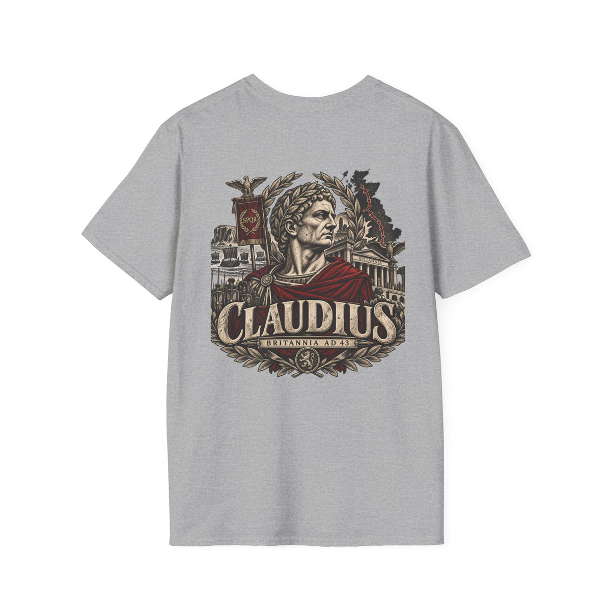 Claudius Roman Emperor T‑Shirt Iron Regiment historical T-shirt image 10