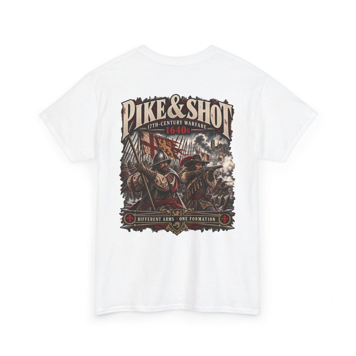 Pike and Shot 17th-century warfare T-shirt product mock-up