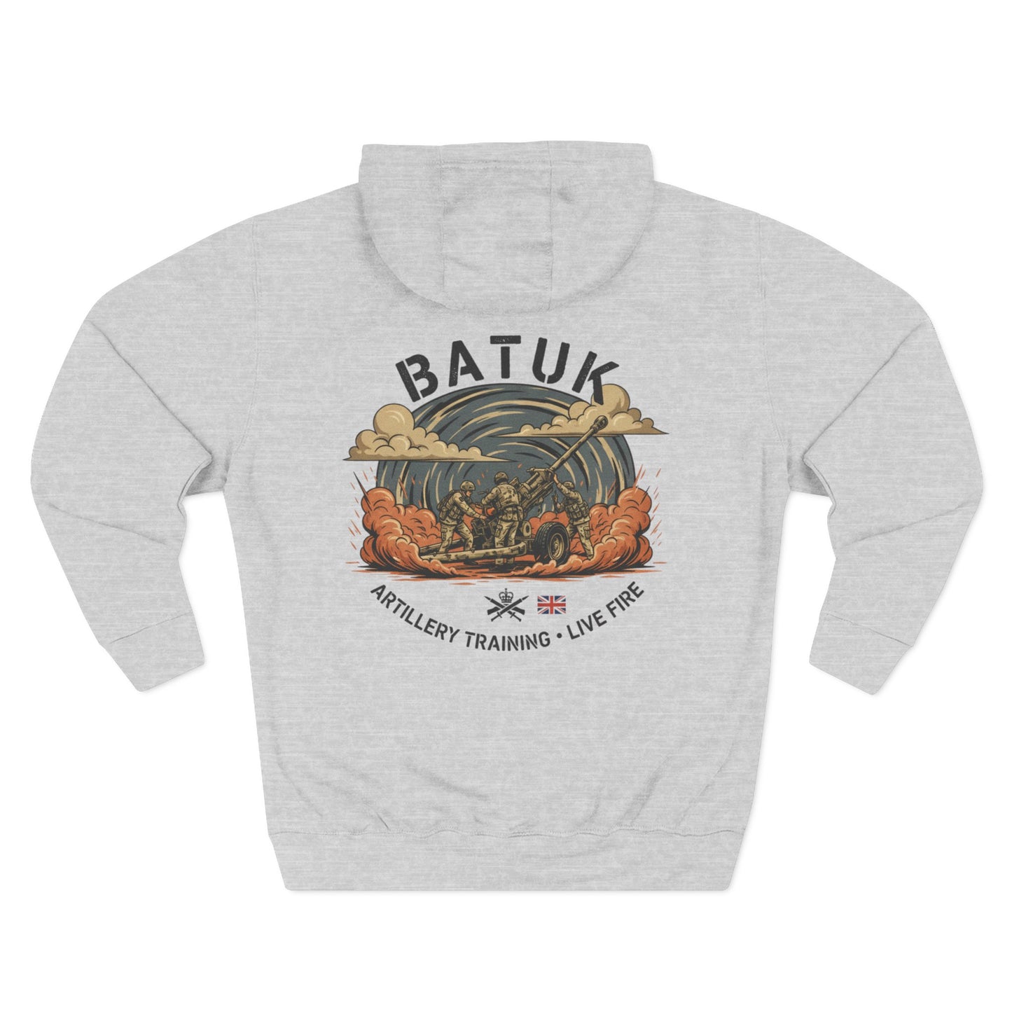 Military Artillery Graphic Hoodie — "BATUK" Live-Fire Training Design