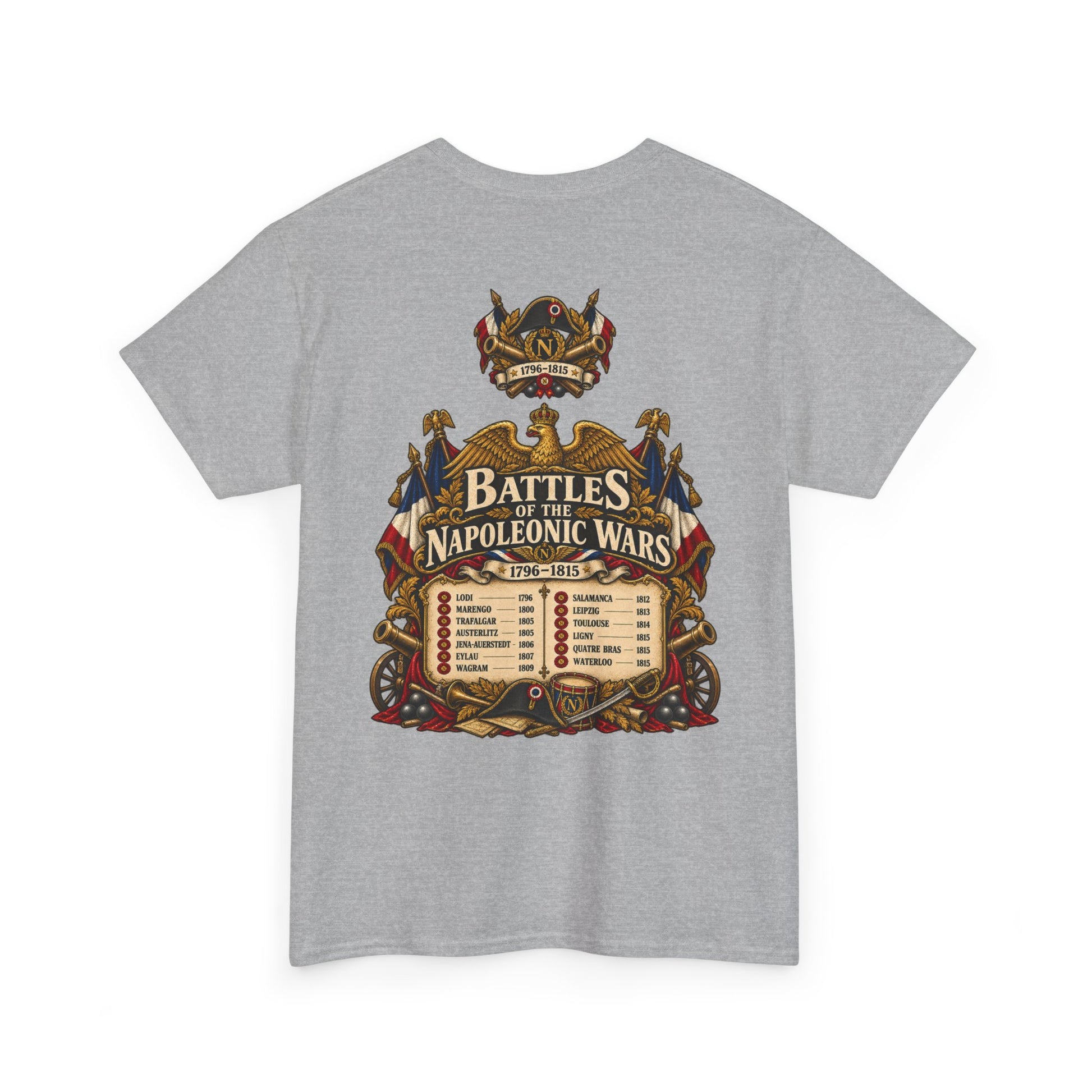 Napoleonic Era battles list T-shirt – alternate product view 5