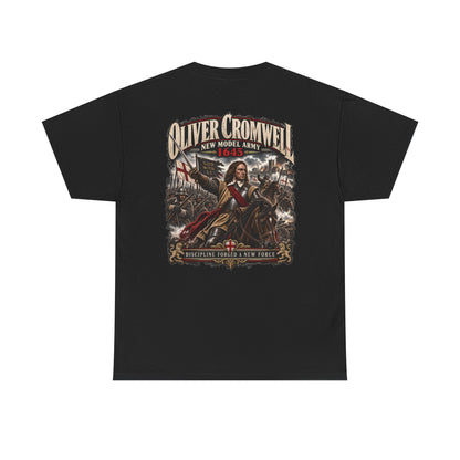 Oliver Cromwell New Model Army history T-shirt product mock-up