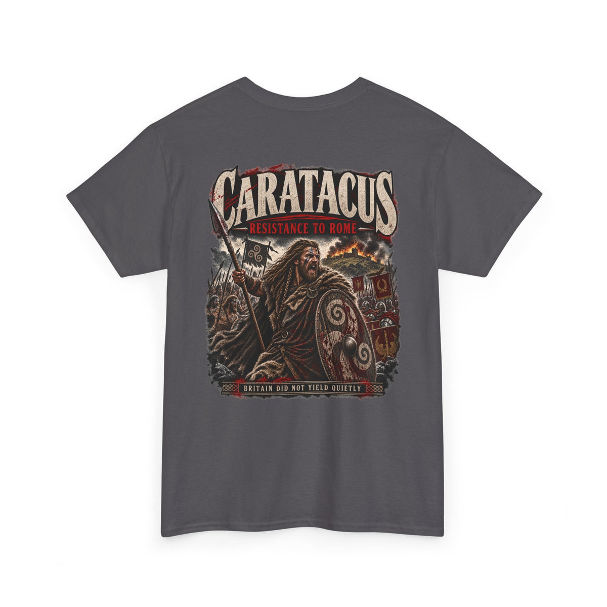 Caratacus ancient Britain history T-shirt product mock-up