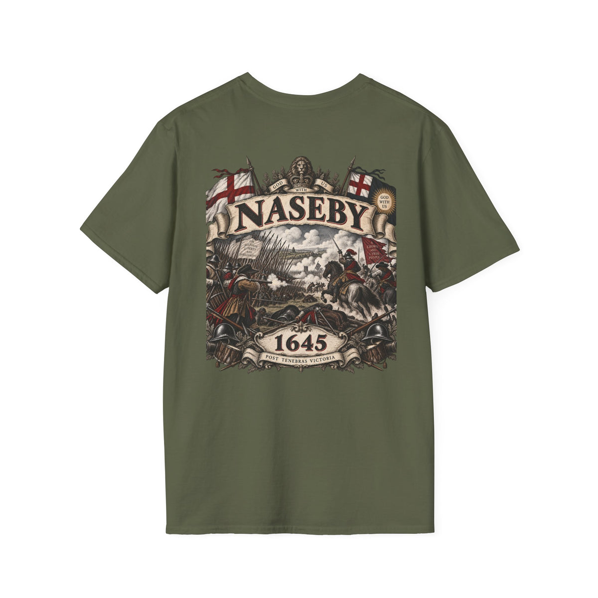 Naseby 1645 Battle Graphic T-Shirt Iron Regiment historical T-shirt image 12