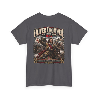 Oliver Cromwell New Model Army history T-shirt product mock-up
