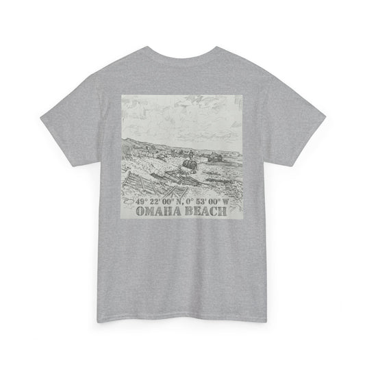 Omaha Beach Coordinates Tee – D-Day Normandy Memorial T‑Shirt