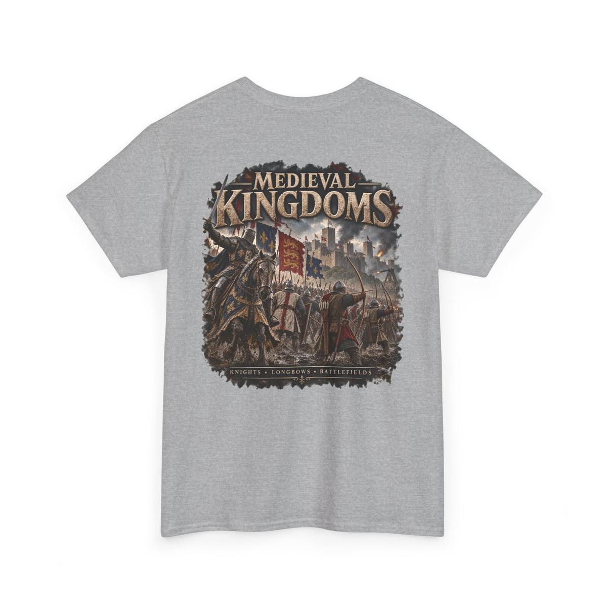 Medieval Kingdoms T-Shirt — Knights, Crowns & Battlefields