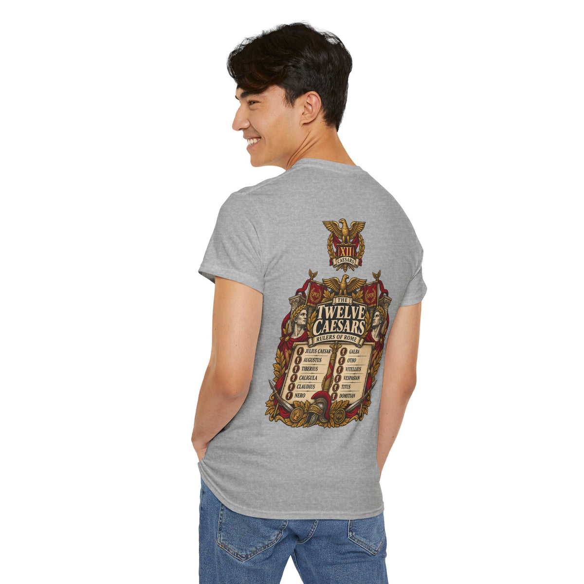 Twelve Caesars Roman history list T-shirt – Iron Regiment