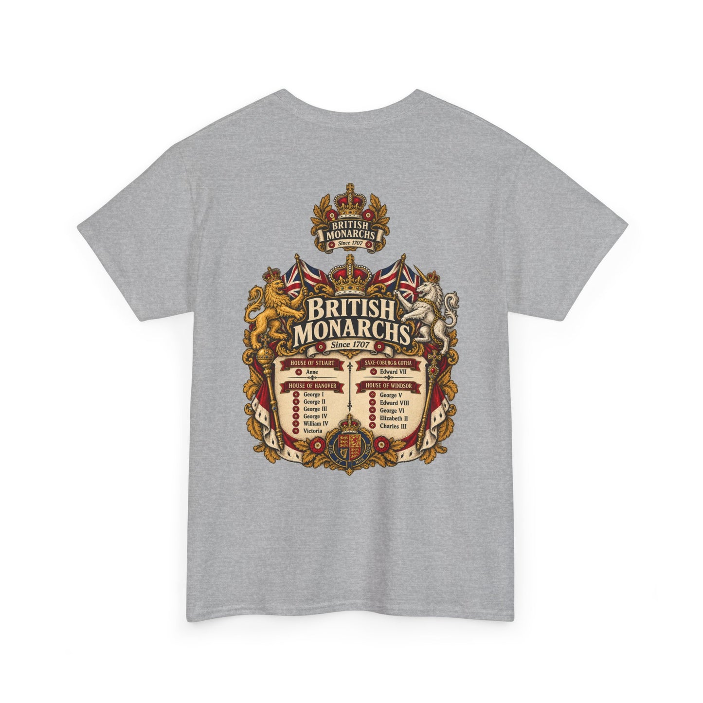 British Monarchs since 1707 T-shirt – alternate product view 11