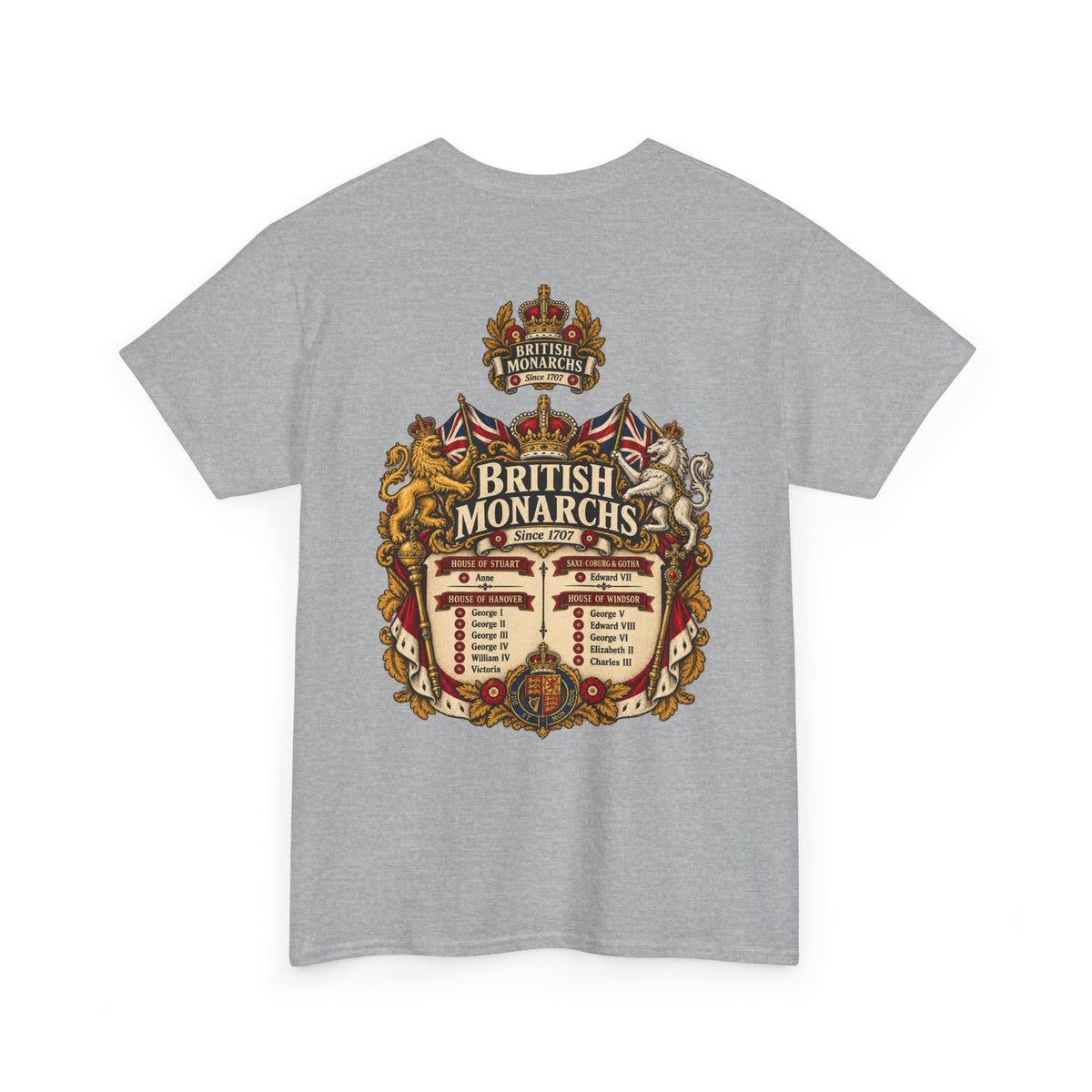 British Monarchs since 1707 T-shirt – alternate product view 11