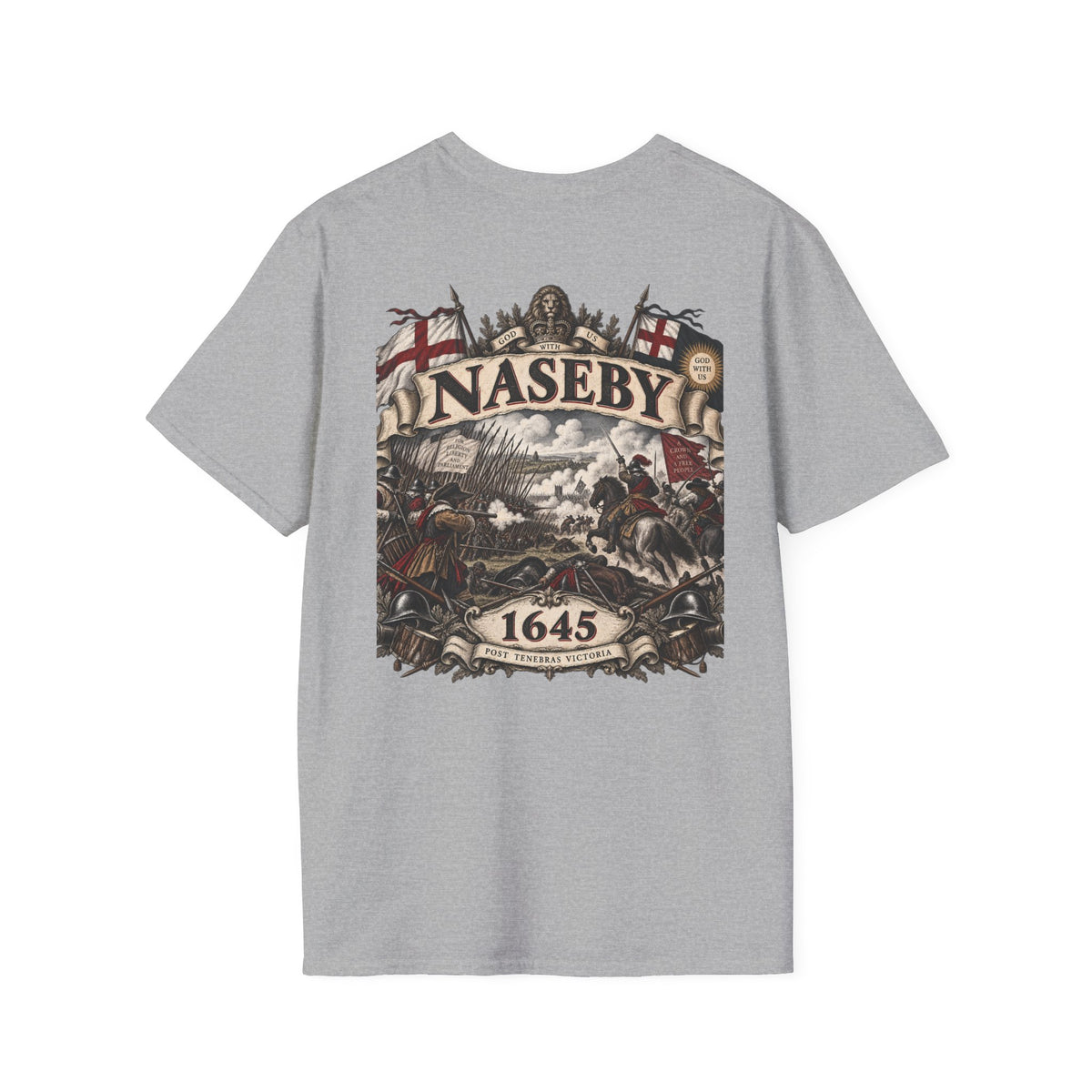 Naseby 1645 Battle Graphic T-Shirt Iron Regiment historical T-shirt image 6