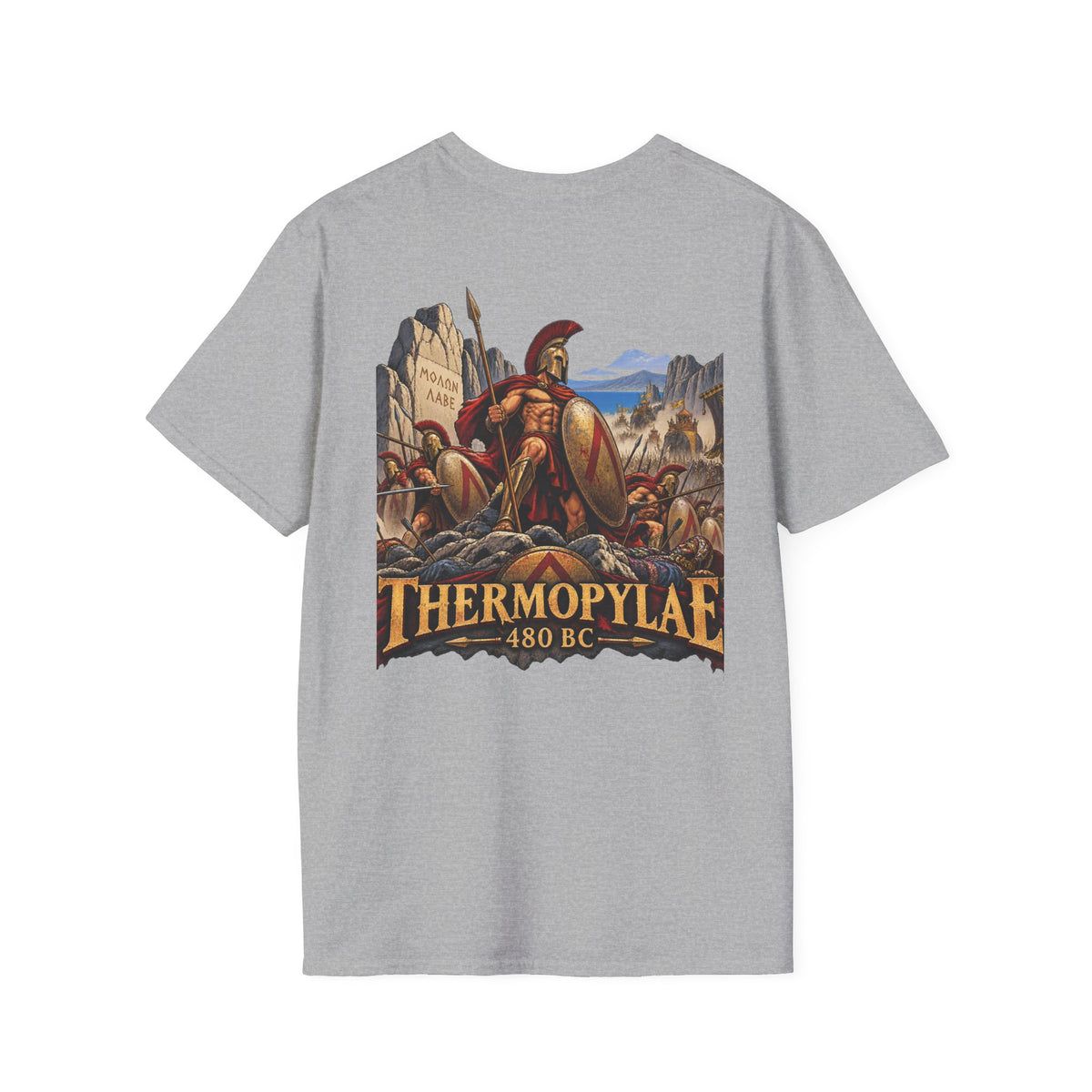 Thermopylae 480 BC Spartan Warrior T-Shirt Iron Regiment historical T-shirt image 8