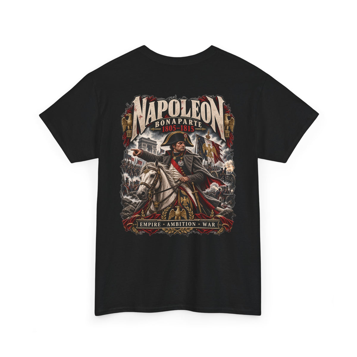 Napoleon Bonaparte Napoleonic history T-shirt product mock-up